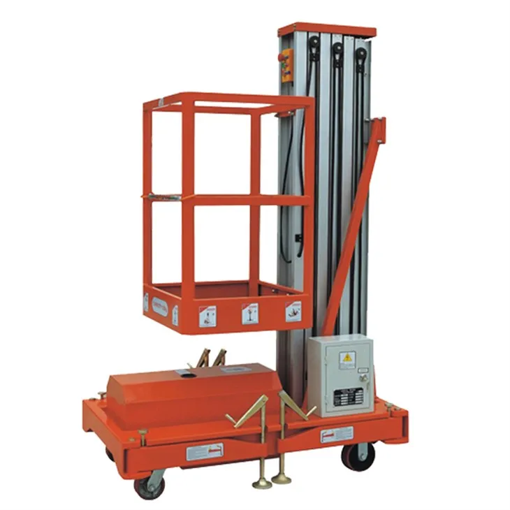 Vertikale Masthebebühnen aus Aluminium für Arbeiten in der Luft