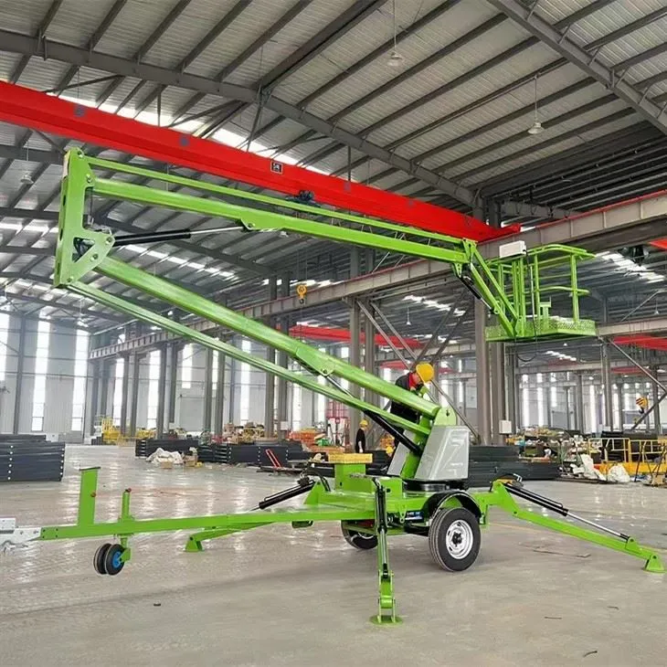 Schleppbare, auf Schienen montierte Teleskoparbeitsbühnen